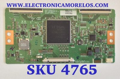 T-CON PARA MONITOR LG / NUMERO DE PARTE 6871L-6083A / 6870C-0833A / LD43,0EQE-FLA1-M11  / 6083A / PANEL LD430EQE (FL)(A1) / MODELO 43UN700-BC.AUSLMSN